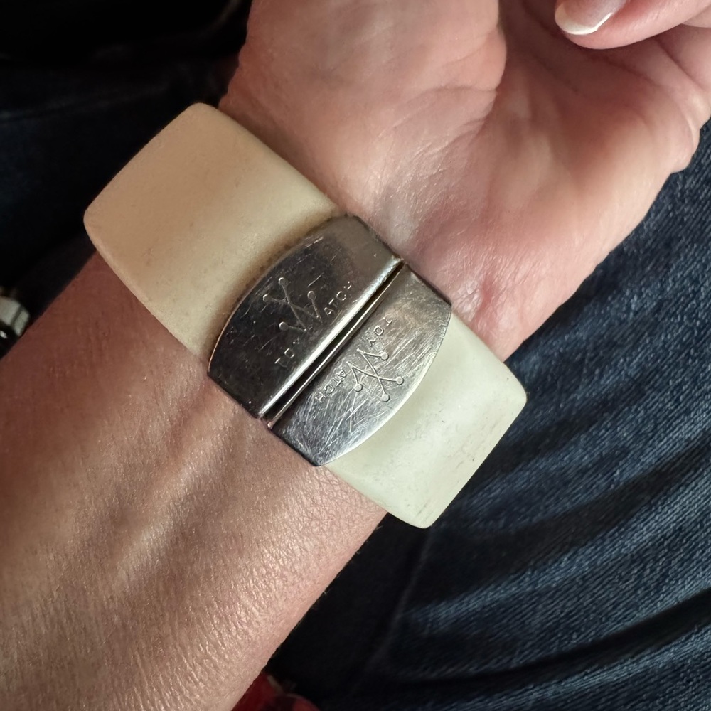 Toy White Rhinestone and Rubber Watch - Picture 4 of 4